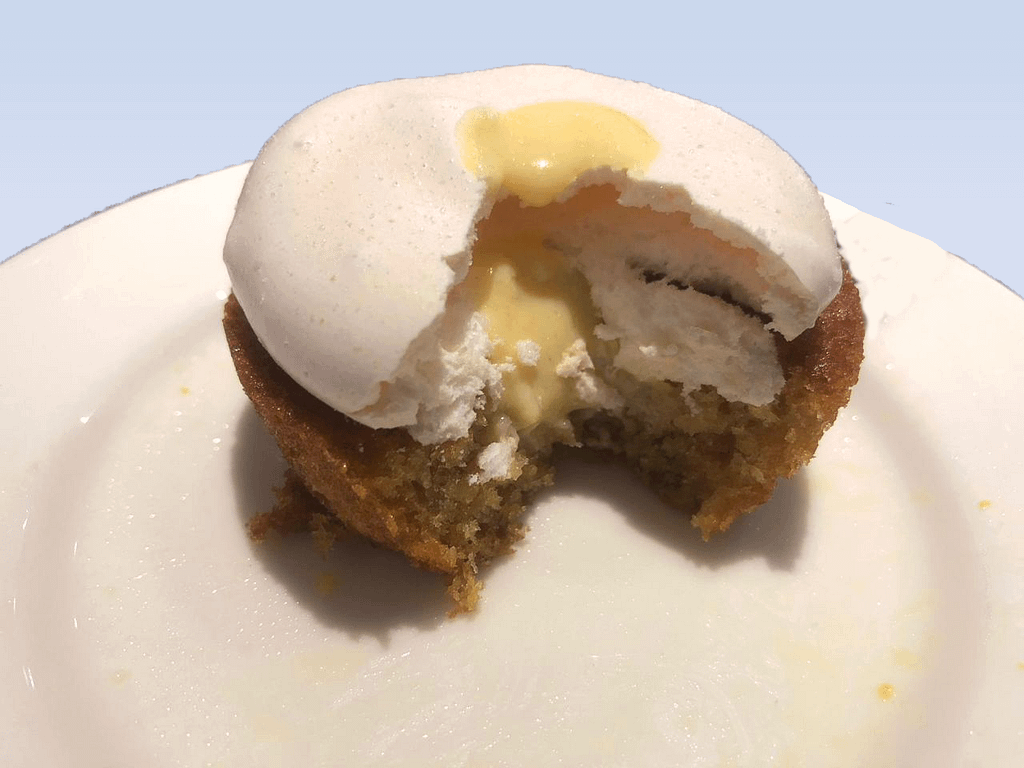Meringue topped Vanilla Cupcake